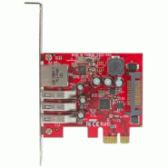 Carte PCI Express à  3 ports USB 3.0 et 1 port Gigabit Ethernet avec UASP