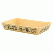 Corbeille carton rectangle vintage kraft 27x20x5cm