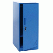 Décoshop26 - Armoire vestiaire métallique avec tringle et étagère amovible 90x38x45 cm acier bleu 04_0008959 - métal 3000267243728