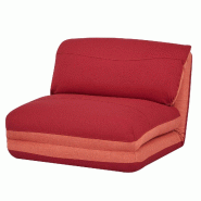 Décoshop26 - Canapé-lit chaise fonctionnelle lit appoint dossier réglable en 5 directions en tissu orange/rouge foncé 04_0006258 - rouge 3000261674108