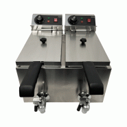 Friteuse posable électrique 2x4 l 7455.1002 COMBISTEEL