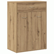 Helloshop26 - Armoire à chaussures avec portes et tiroir 60 x 35 x 84 cm grand espace de rangement moderne en bois d'ingénierie 02_0050694 - Bois ma