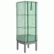 Helloshop26 - Jardinière bac lit surélevé plantes fleurs terrasse jardin surélevée avec housse aspect rotin 40 x 40 x 140 cm gris 02_0038781 - gr