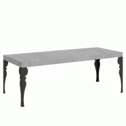 Itamoby Table Extensible Paxon Premium 200/460X90 Cm Pieds Béton Anthracite - gris 8050598050149