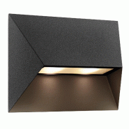 Nordlux Applique murale PONTIO 27 Aluminium Noir, H.19 - IP54 - GU10 / Extérieur - noir 5704924010880