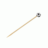 Nvase ECOLOMIQUE - 100 Pcs - Pic bambou décor football - 12 cm - Bambou NVS210BBFOOT12_0