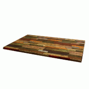 Plateau rectangulaire de table extérieur Werzalit 110x70cm décor plancha rouge