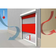 Porte apide automatique, pour une fermeture optimale face aux flux d'air, sans perturber inutilement les processus logistiques