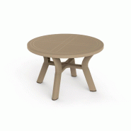 Resol garbar DALIA Table Ronde Recyclée Intérieure, Extérieure Ø100 Sable - marron plastique 06683