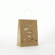 Sac papier "Sweet Hipster cuivré" poignées torsadées 18x8x24cm - par 25