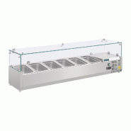 Saladette réfrigérée pour comptoir à pizza 6x gn 1/4 - 1400x330mm - PAB090