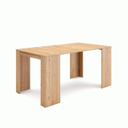 SKRAUT HOME Table console extensible, 160, Pour 8 personnes, Table à Manger, Chêne - beige Bois manufacturé 149_3