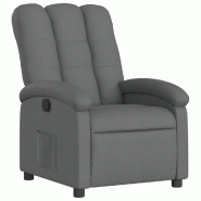 VidaXL Fauteuil inclinable en tissu gris foncé Modèle Rervelion - 3205381