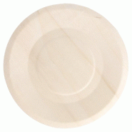 Assiette ronde bois de peuplier Ø15,5x1cm - par 50