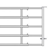 Barrières extensibles 5 lisses type panneauex5 de 2/3 m