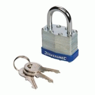 Cadenas en Acier Laminé 40 mm – Sécurisé et Résistant – Protection Optimale pour Vos Biens - Silverline - gris 5060012965341 Cadenas en Acier Laminé 40 mm – Sécurisé et Résistant – Protection Optimale pour Vos Biens - Silverline - gris 5060012965341