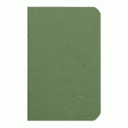 Clairefontaine Lot de 5 Carnet Age Bag 9x14, 96p./48 feuilles 90 g/m² piquées, couv. Coloris vert, uni - 3329687341037