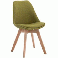 Décoshop26 - Chaise de salle à manger x1 design scandinave en tissu vert et piètement à 4 pieds en bois clair 10_0003275 - 3000251490770 Décoshop26 - Chaise de salle à manger x1 design scandinave en tissu vert et piètement à 4 pieds en bois clair 10_0003275 - 3000251490770