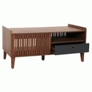 Décoshop26 - Table basse 2 compartiments de rangement et 1 tiroir en bois de manguier 52x114x59 cm tiroir gris foncé 04_0008456 - gris 3000262572168 Décoshop26 - Table basse 2 compartiments de rangement et 1 tiroir en bois de manguier 52x114x59 cm tiroir gris foncé 04_0008456 - gris 3000262572168