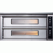 Four inox à sole électrique 2 chambres 18 pizzas (Ø)300 mm, commandes électroniques, 23 100 W, 400 V - TRI Four inox à sole électrique 2 chambres 18 pizzas (Ø)300 mm, commandes électroniques, 23 100 W, 400 V - TRI
