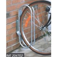 Griffe murale fixe en acier galvanisé à fixer sur un mur par vis et chevilles pour support de vélo