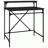 Helloshop26 - Bureau table poste de travail meuble d'ordinateur informatique étude 80 x 50 x 90 cm bois d'ingénierie et fer noir 02_0023923 - 300021 Helloshop26 - Bureau table poste de travail meuble d'ordinateur informatique étude 80 x 50 x 90 cm bois d'ingénierie et fer noir 02_0023923 - 300021