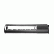 HENDI - Vitrine à sushis 6 GN 1/3 - Ref 274088 - 42x152xH30 cm - noir inox 274088