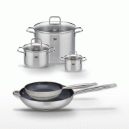 Lot Poêles 24/32cm & Faitouts 14/20/26cm Elo Profi Therm Platinum - gris inox 3176239952865