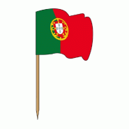 Petit drapeau Portugal bois 4x3/6,5cm - par 144