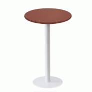 RestooTab - Mange-debout Rome blanc Ø60cm rosso jaipur fenix - rouge Bois manufacturé TB-ROMFF1-R60M-ROSS.J