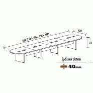 Table de réunion ovale TAK- Mobel Linea - Blanc, 600_0