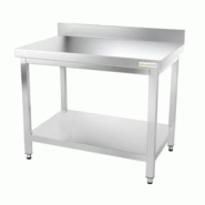 Table de travail en inox 1200 x 500 mm adossée PREMIUM / GOLDINOX - 3701770802586 Table de travail en inox 1200 x 500 mm adossée PREMIUM / GOLDINOX - 3701770802586