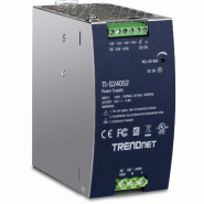 TRENDnet TI-S24052 Alimentation électrique rail DIN 240W, 52V DC, 4,61A AC vers DC avec fonction PFC TRENDnet TI-S24052 Alimentation électrique rail DIN 240W, 52V DC, 4,61A AC vers DC avec fonction PFC