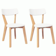 VidaXL Chaises à manger 2 pcs bois massif caoutchouc Modèle Larnelis - 4102434