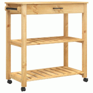 VidaXL Chariot de cuisine MONZA 84x40x88,5 cm bois massif de pin - 376100