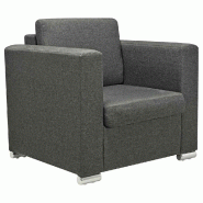 VidaXL Fauteuil gris foncé tissu Modèle Kalvora - 243582