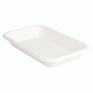 Barquette bagasse blanche 350cc 18x12x2,5cm - par 600