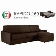 CANAPÉ D'ANGLE SUN CONVERTIBLE EXPRESS 160CM TWEED MARRON MATELAS ÉPAISSEUR 16CM CANAPÉ D'ANGLE SUN CONVERTIBLE EXPRESS 160CM TWEED MARRON MATELAS ÉPAISSEUR 16CM