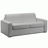 CANAPÉ EXPRESS MASTER COUCHAGE 160CM MATELAS 18CM SOMMIER LATTES RENATONISI POLYURÉTHANE BLANC CASSÉ