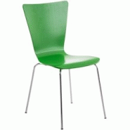 Décoshop26 - Chaise de cuisine salle à manger x1 empilable en bois vert et structure stable à quatre pieds en métal 10_0003238 - 3000251471335 Décoshop26 - Chaise de cuisine salle à manger x1 empilable en bois vert et structure stable à quatre pieds en métal 10_0003238 - 3000251471335