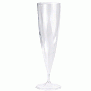 Flute cristal réutilisable en plastique 13 cl - par 10_0