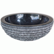 Helloshop26 - Lavabo marbre diamètre 40 cm noir 02_0002836 - noir 3000103411533 Helloshop26 - Lavabo marbre diamètre 40 cm noir 02_0002836 - noir 3000103411533