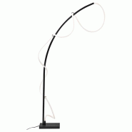 ROSSINI ILLUMINAZIONE Lampadaire LED STRING 50W 3000K Couleur Noir Mat - Design Moderne à 360 Degrés pour Intérieur - Lampe en Métal et Silicone -