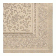 Serviettes "ROYAL Collection" pliage ¼ 40 x 40 cm sable Ornaments (160 unités) PAPSTAR - beige papier 37363