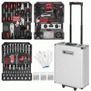 Tectake Caisse à outils 799 pièces noir - 402036 - noir aluminium 402036 Tectake Caisse à outils 799 pièces noir - 402036 - noir aluminium 402036