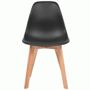 VidaXL Chaises à manger lot de 2 Noir Plastique Modèle Servélia - 244777