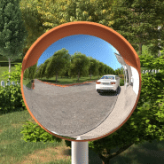 Vidaxl miroir de traffic convexe extérieur orange ø30 cm polycarbonate 153081