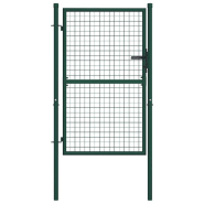 Vidaxl portail de clôture acier 100x125 cm vert 145733
