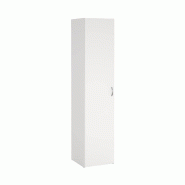 WellHome - Armoire de Chambre en Bois avec 1 Porte en coloris Blanc 40 x 42 x 176 cm - Duero White - blanc multi-matériau WH16203