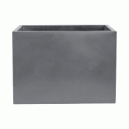 WellHome - Pot de fleurs « Collection Monza » 100x70cm coloris ciment - gris plastique WH13612